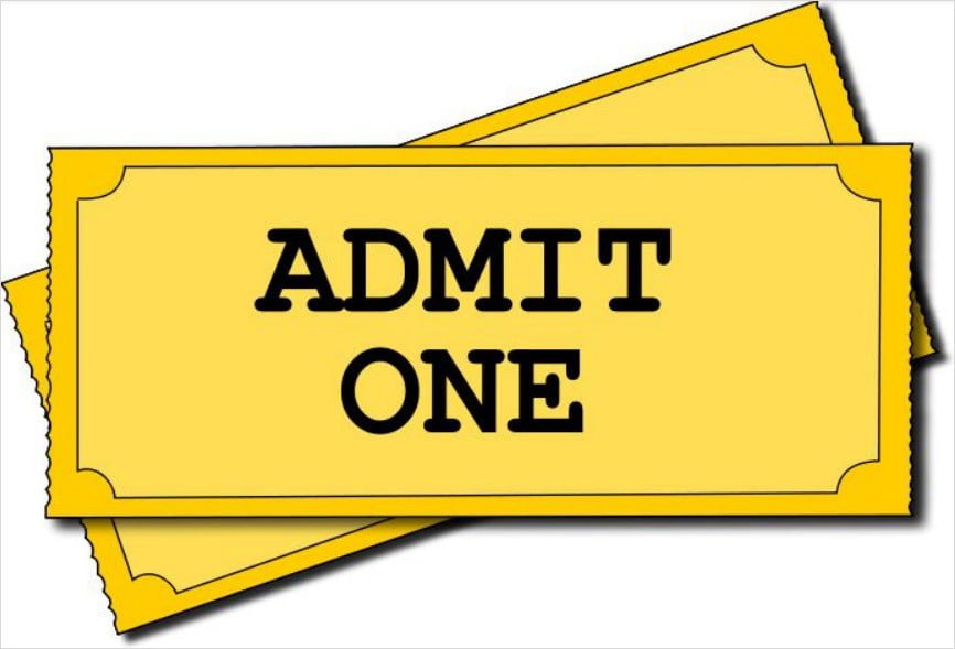 Admit One Ticket Template