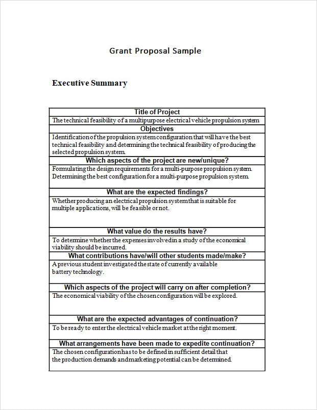 Education Grant Proposal Template