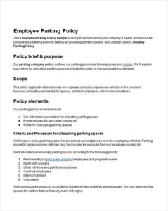 Printable Parking Warning Notice Template