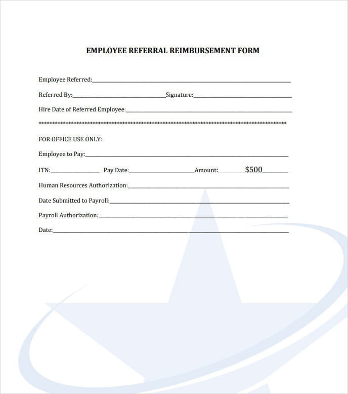 Employee Referral Reimbursement Form