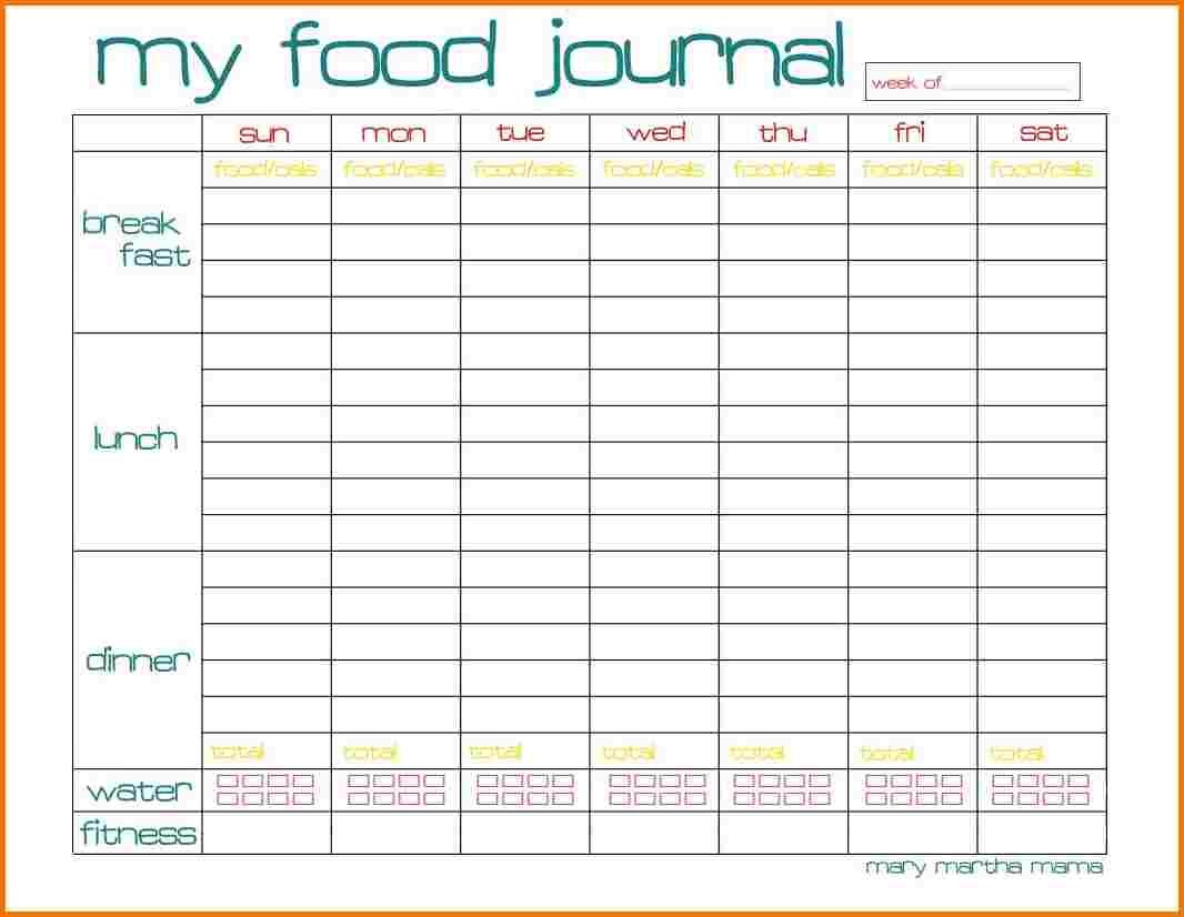 Example of Weight Calories And Sleep Tracker Template