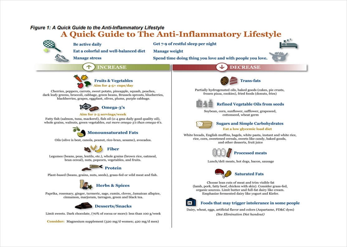 Fast Metabolism Anti Inflammatory Diet Plan Template