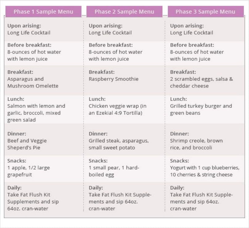 Fast Metabolism Diet Meal Plan For 21 Days Template