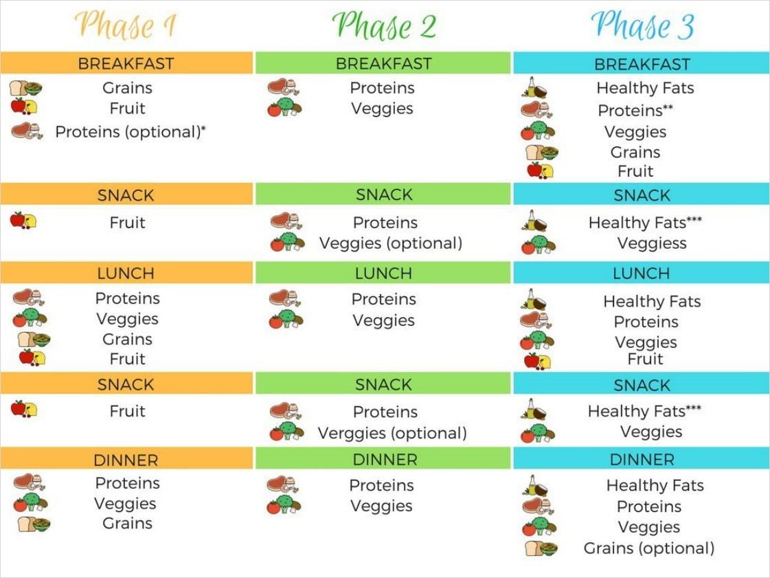 Fast Metabolism Diet Meal Plan Template All Phase