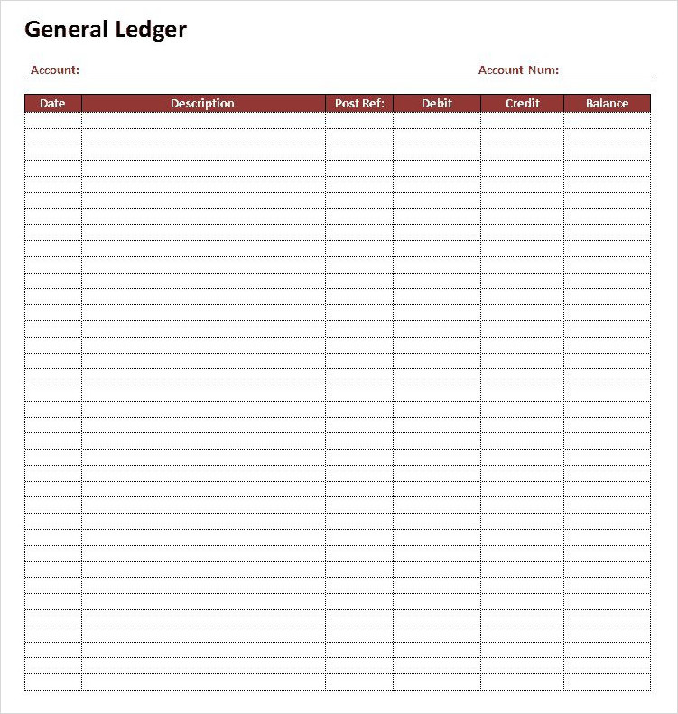 General Ledger Reconciliation Template