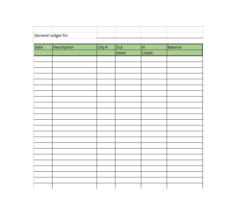 General Ledger Template 23