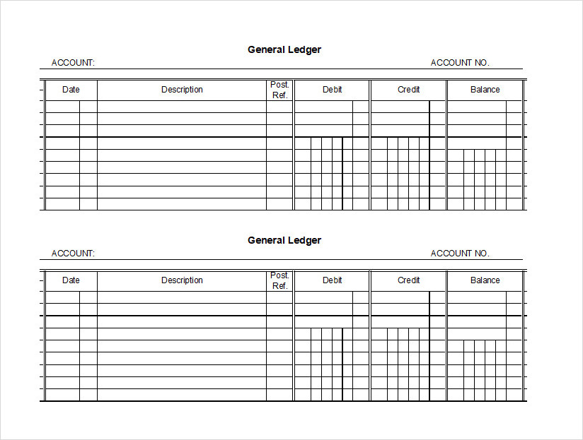 General Ledger Template Excel