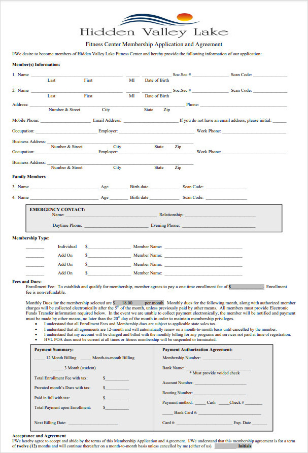 Gym Fitness Center Membership Template