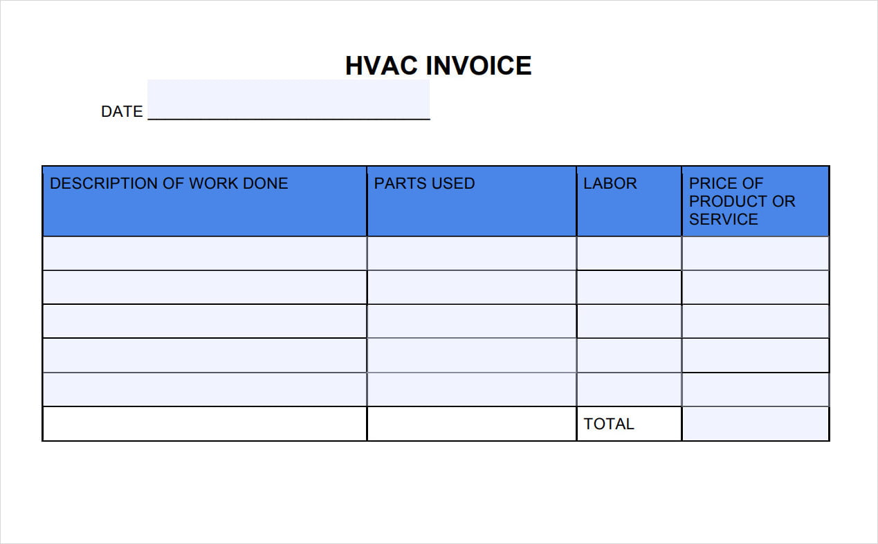 HVAC Invoice Template