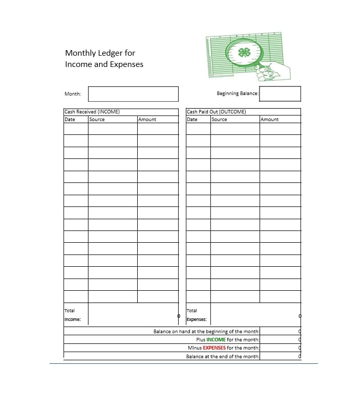 Income and Expense Ledger 27