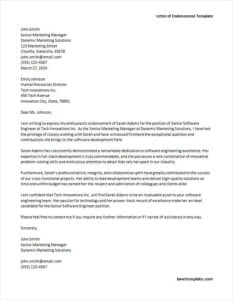 Letter of Endorsement Template [With Sample]