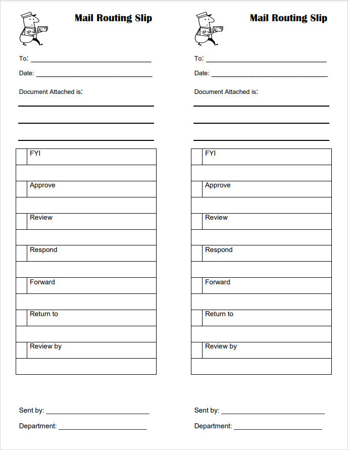 Mail Routing Slip Template