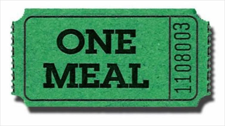 One Meal Ticket Template