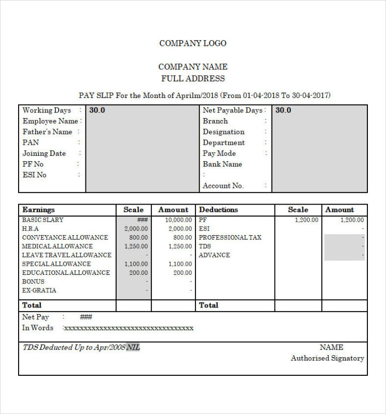 Printable Salary Certificate Template