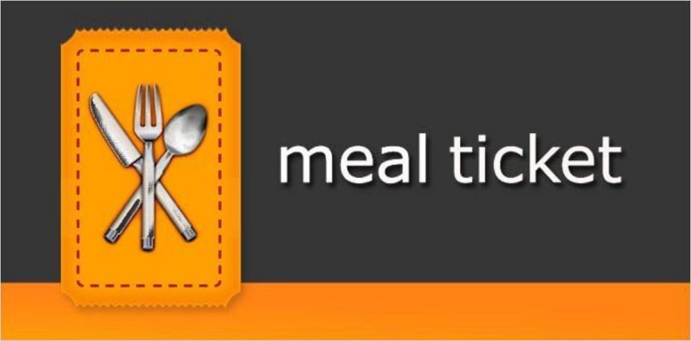 Printable Meal Ticket Template