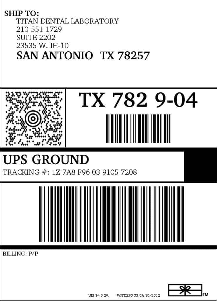 Printable Shipping Label Template Sample