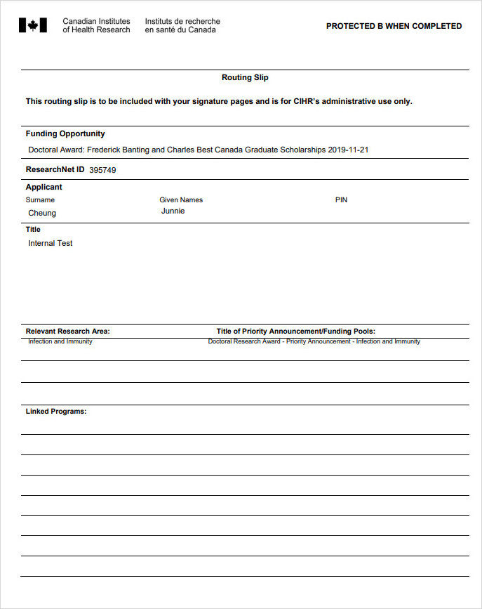 Routing Slip Application Template