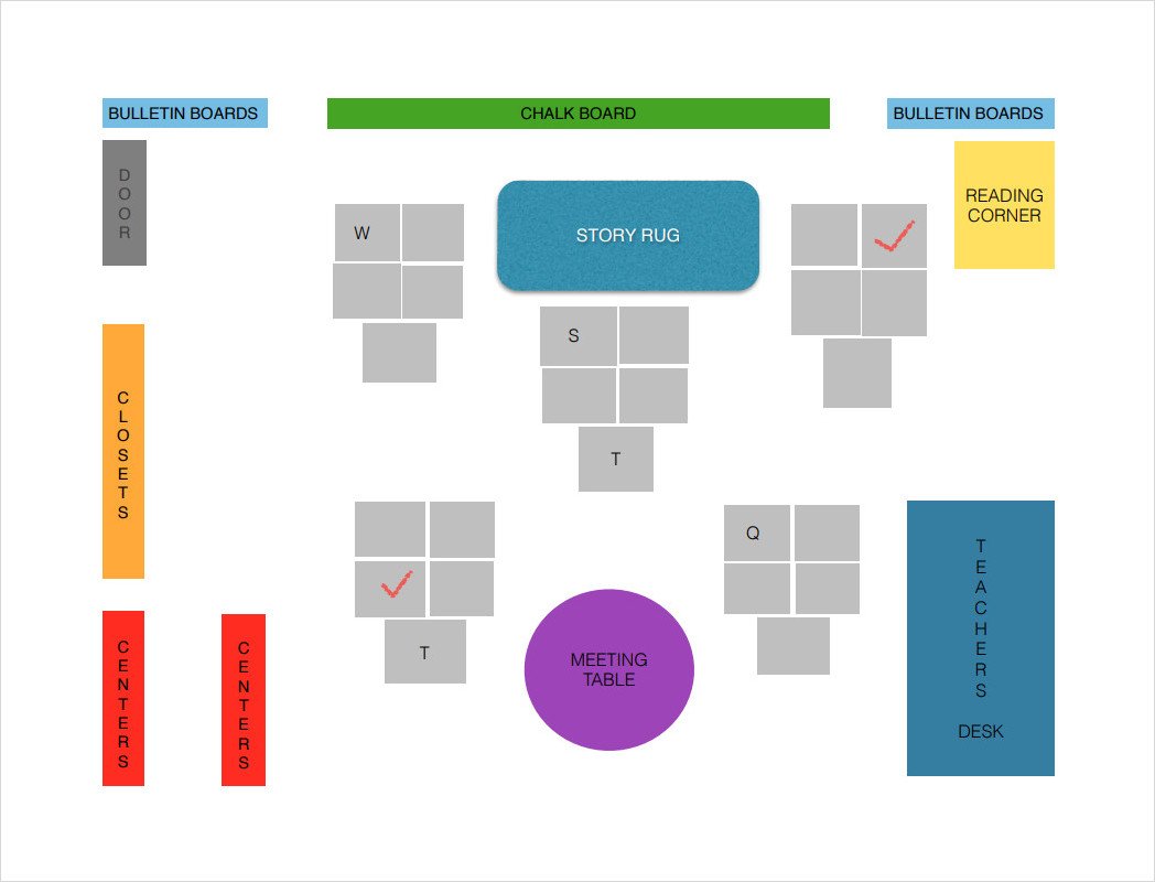 Sample of Classroom Seating Chart Template