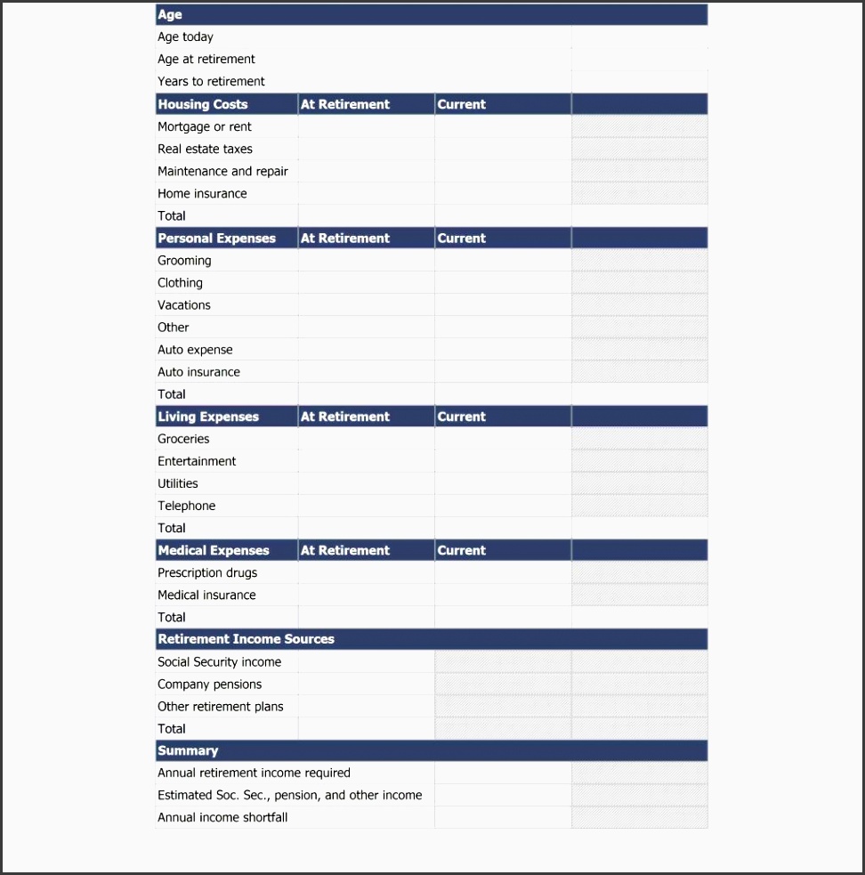 Make Free Retirement Financial Planner In Excel j2eKs Awesome retirement planning worksheet template and free retirement