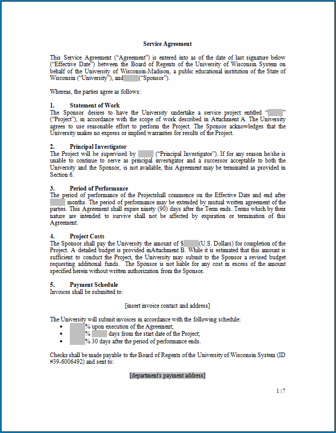 Service Agreement Contract Template