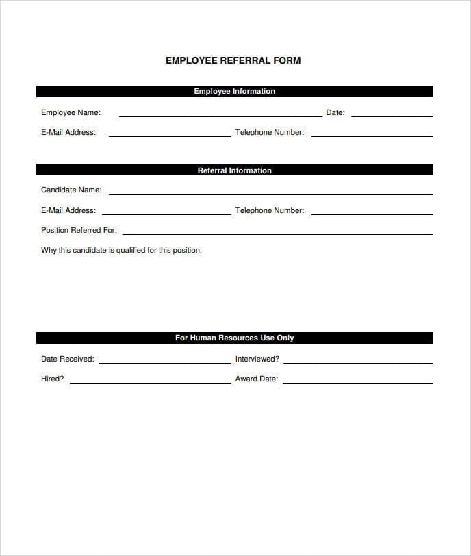 Simple Employee Referral Form