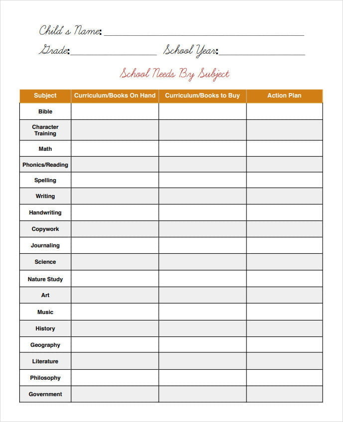 Simple Supply Inventory Template