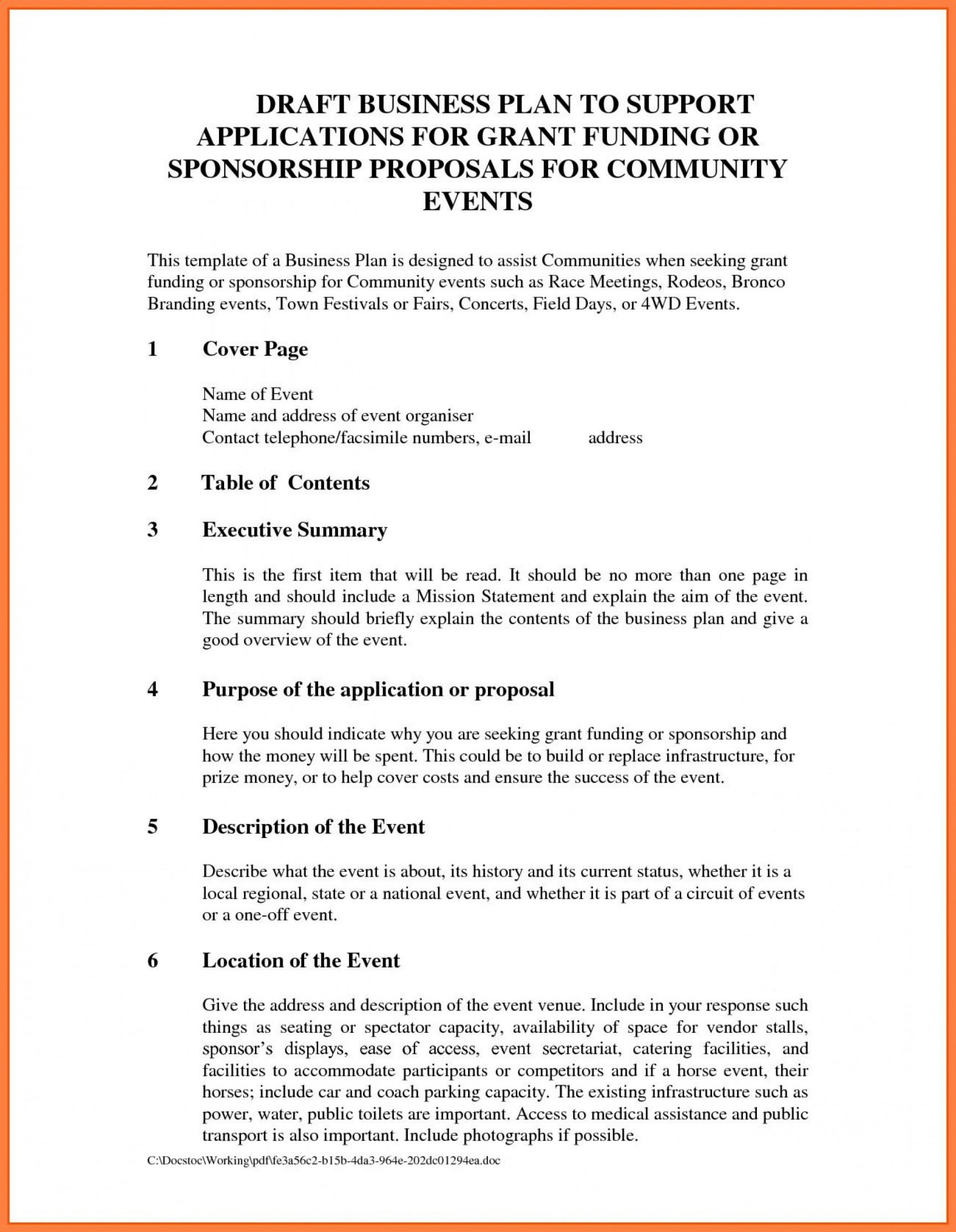 Sponsorship Proposal Template