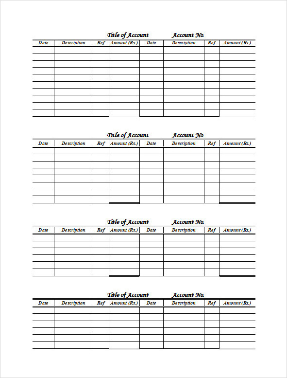 Standard General Ledger Template