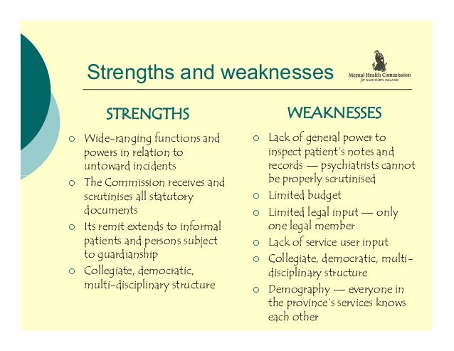 Strengths And Weaknesses Comparison Sheet Template Example