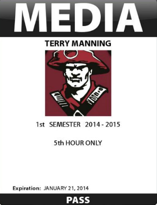 Student Press Pass Template