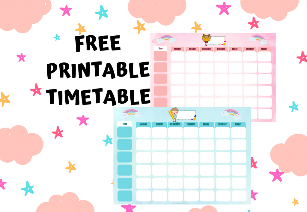 Timetable For Kids Sample