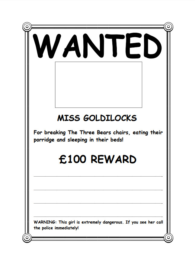 Wanted Poster Template