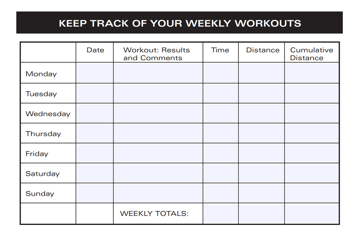 Weight Loss Log Template