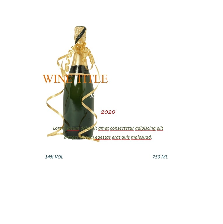 Wine Label Template 13