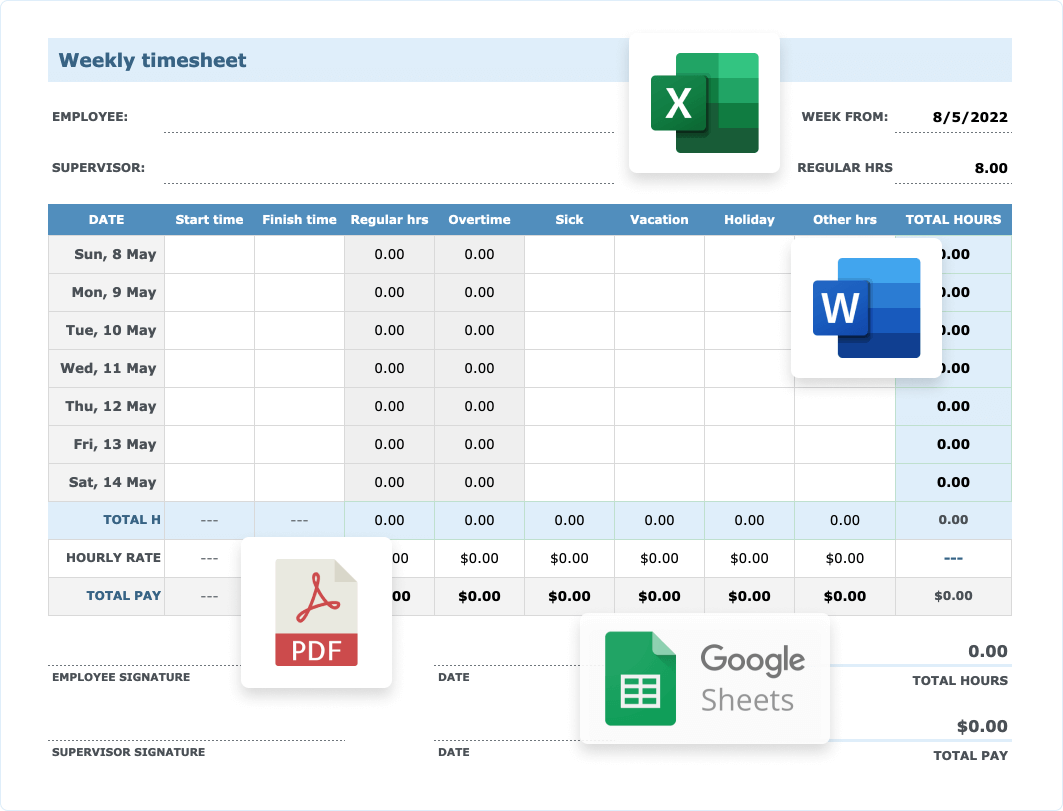 sample agency timesheet template