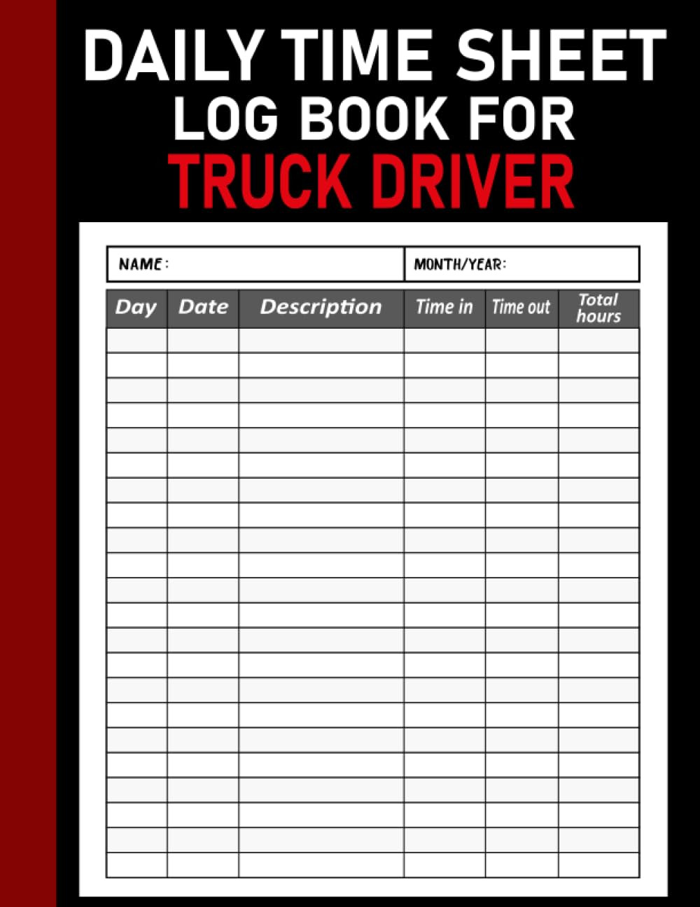 sample driver timesheet template