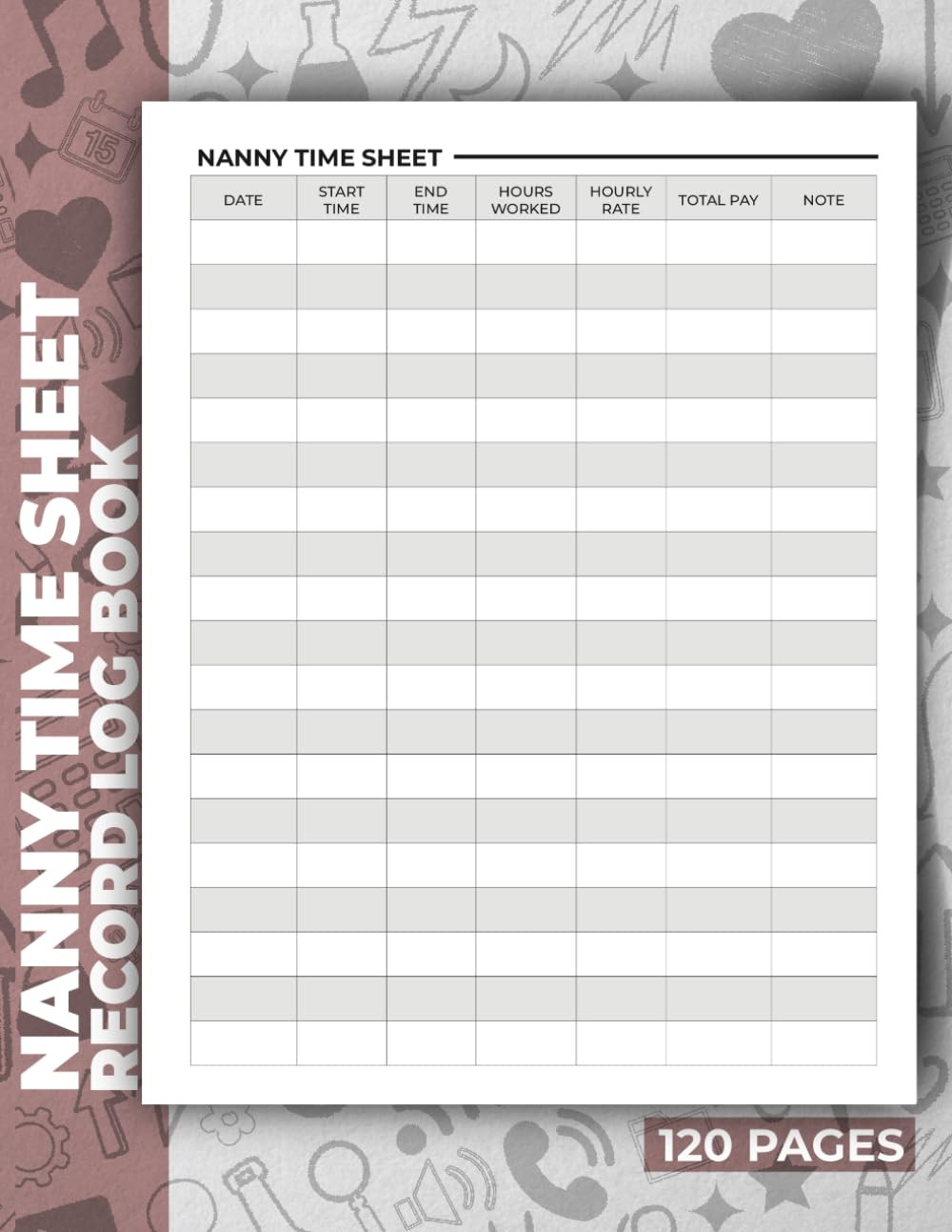 sample nanny timesheet template