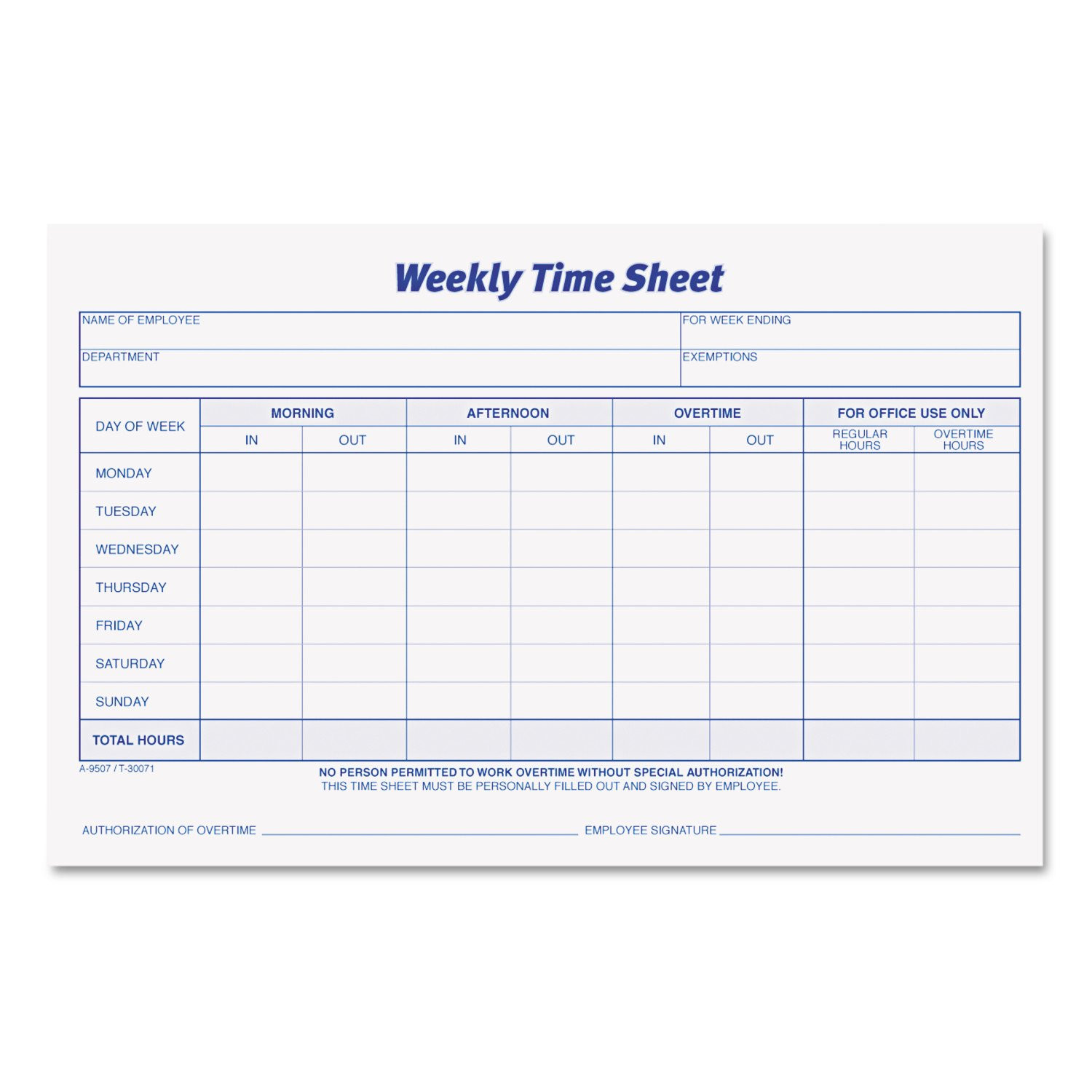 sample employee timesheet template