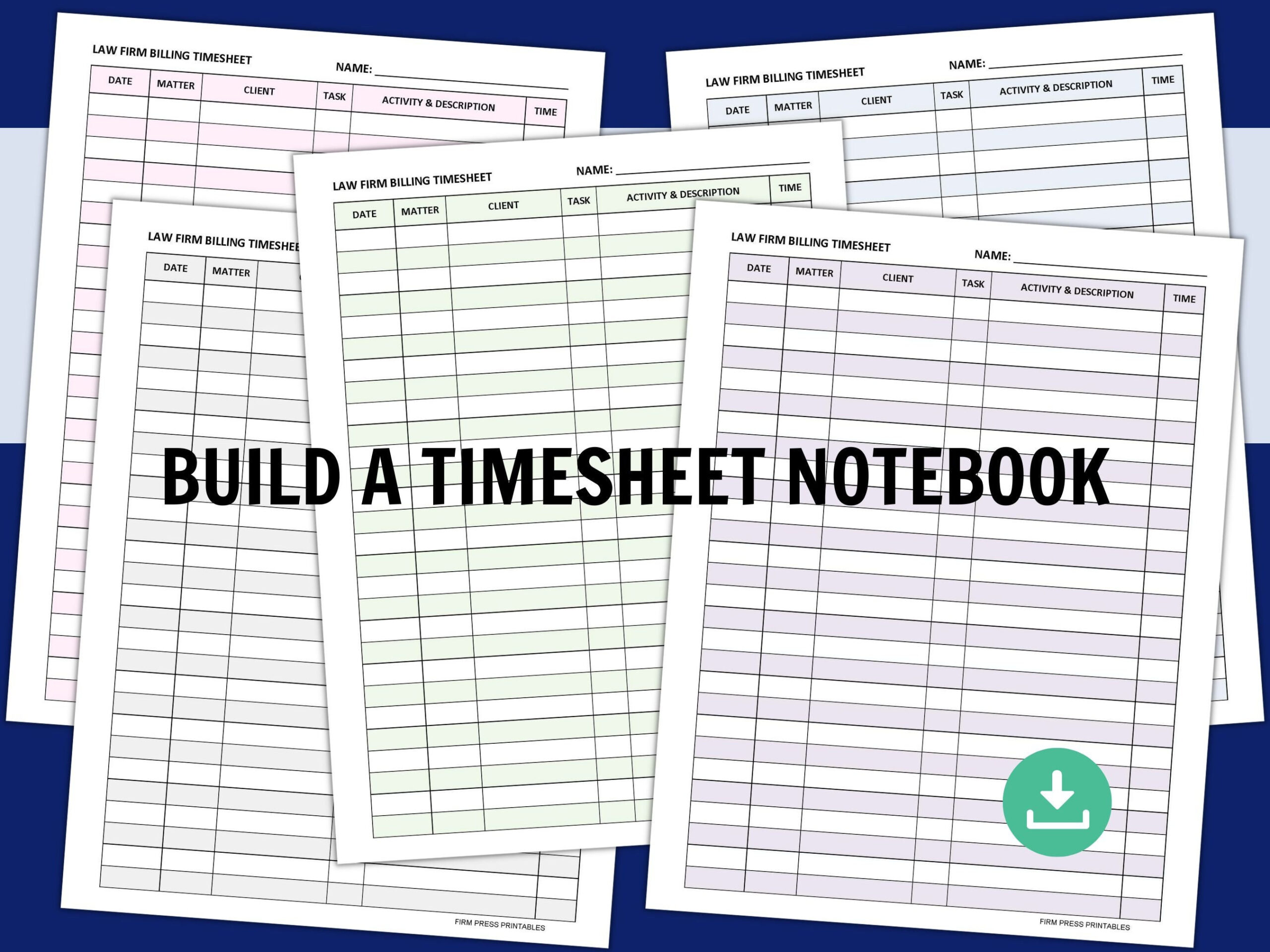 sample law firm timesheet template