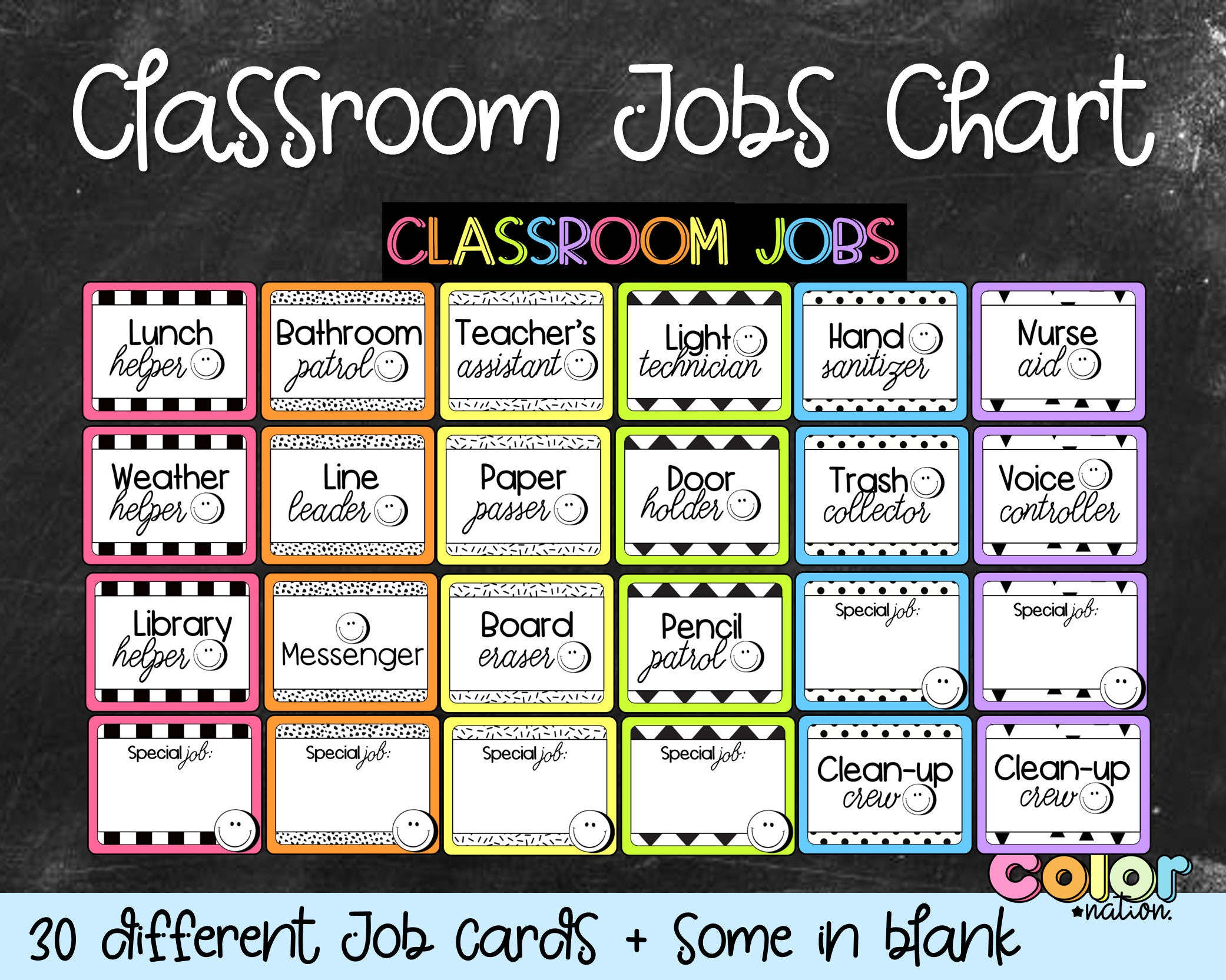 sample job chart template