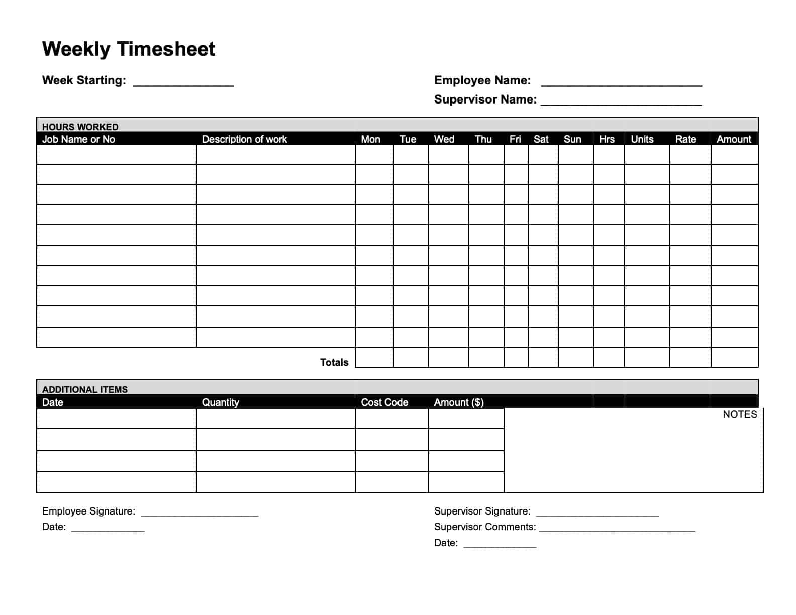 sample timesheet for contractors template