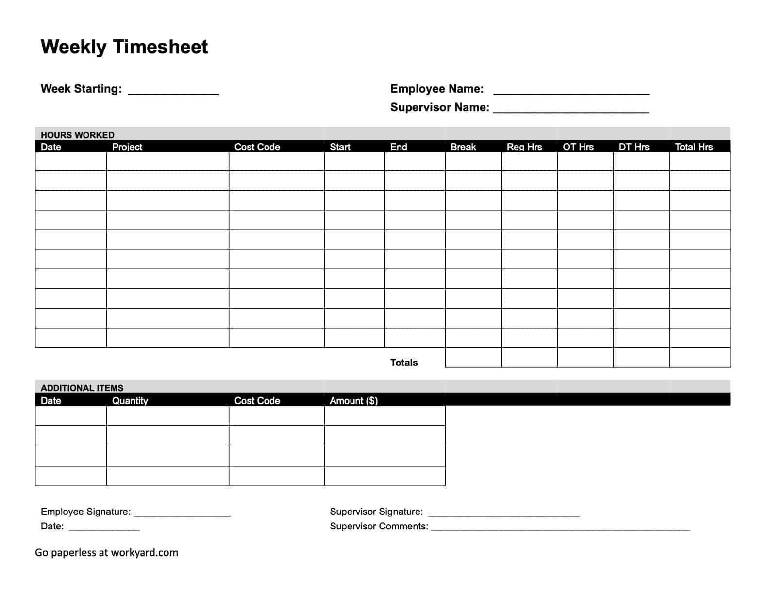 sample construction weekly timesheet template