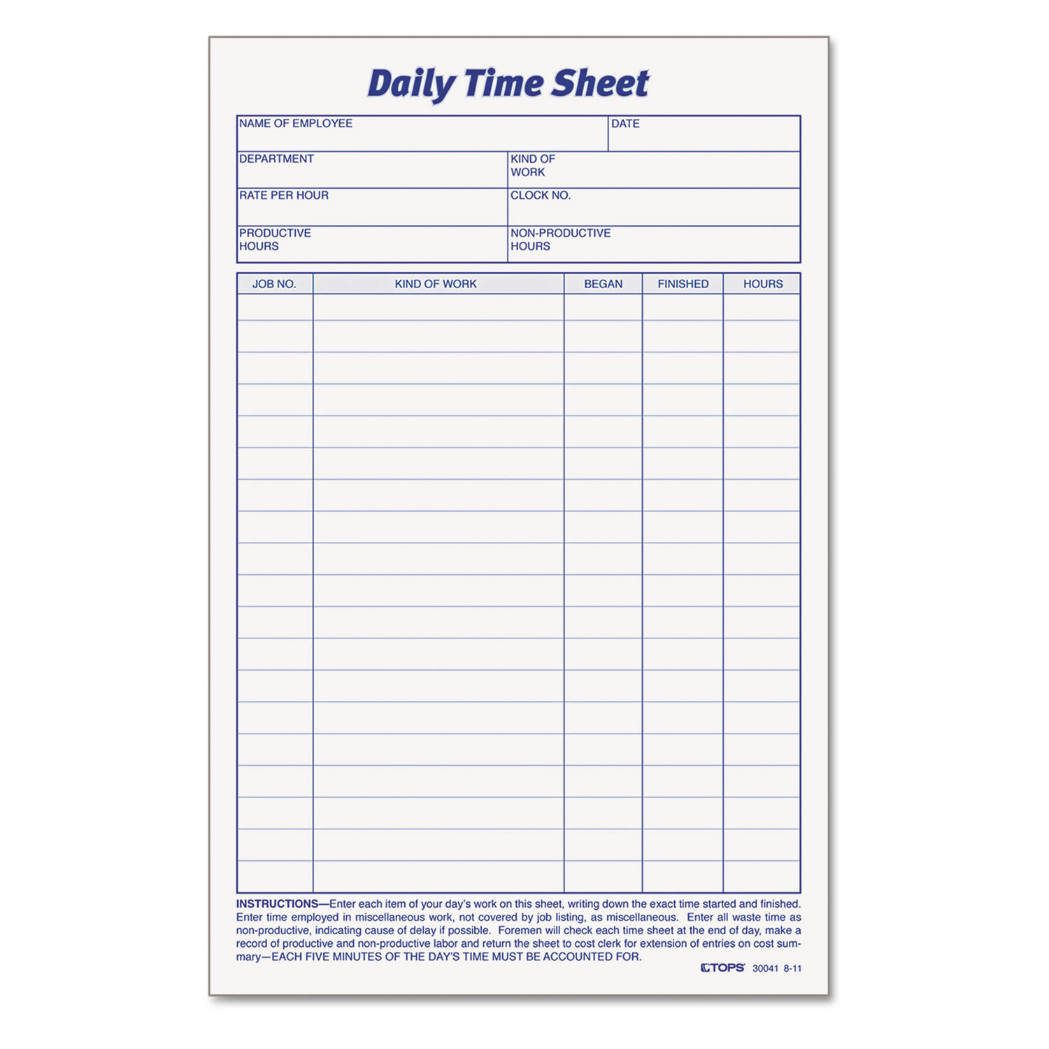 sample manual timesheet template