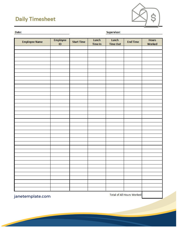 example of printable blank daily timesheet template