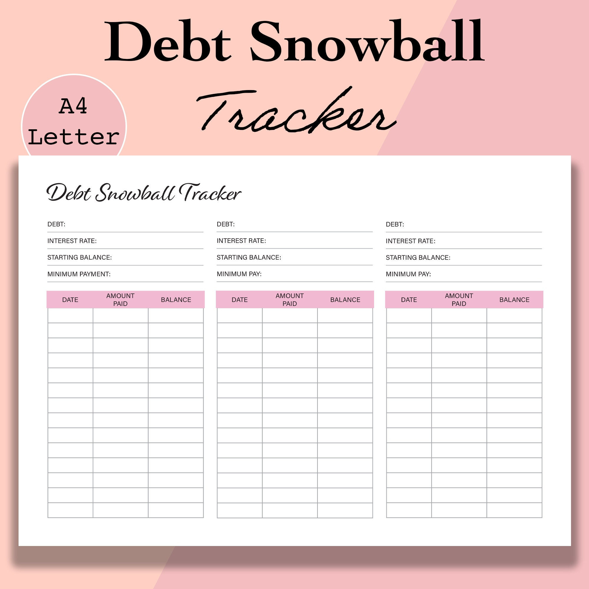 sample budget template to pay off debt