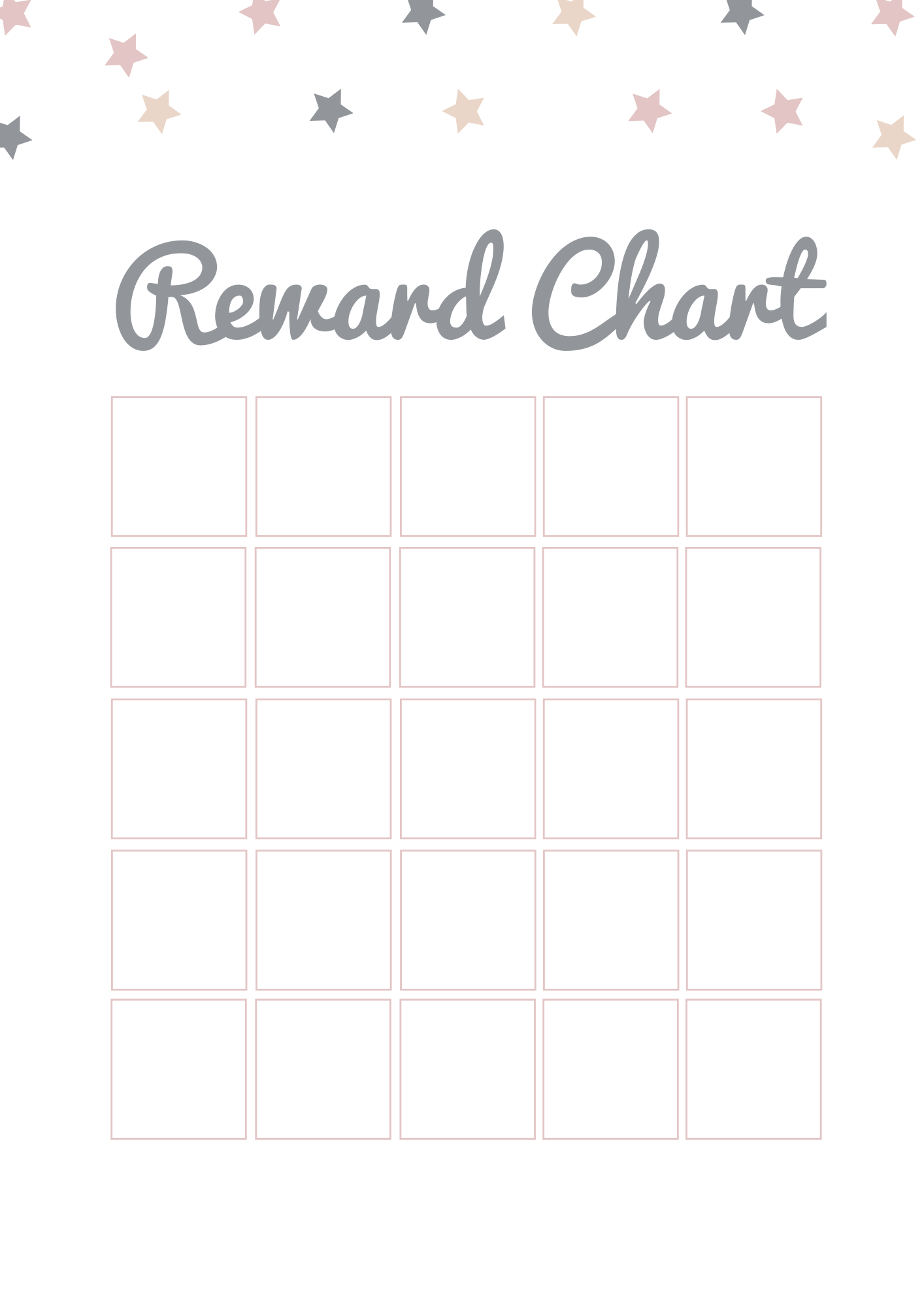 sample reward chart template