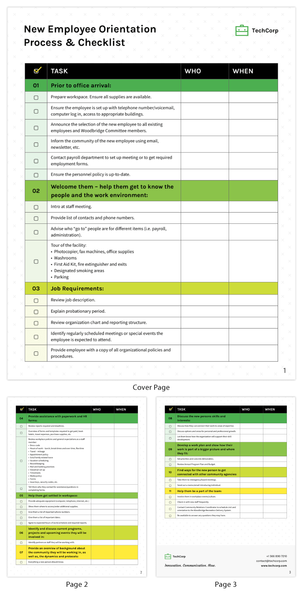 sample new employee onboarding checklist template