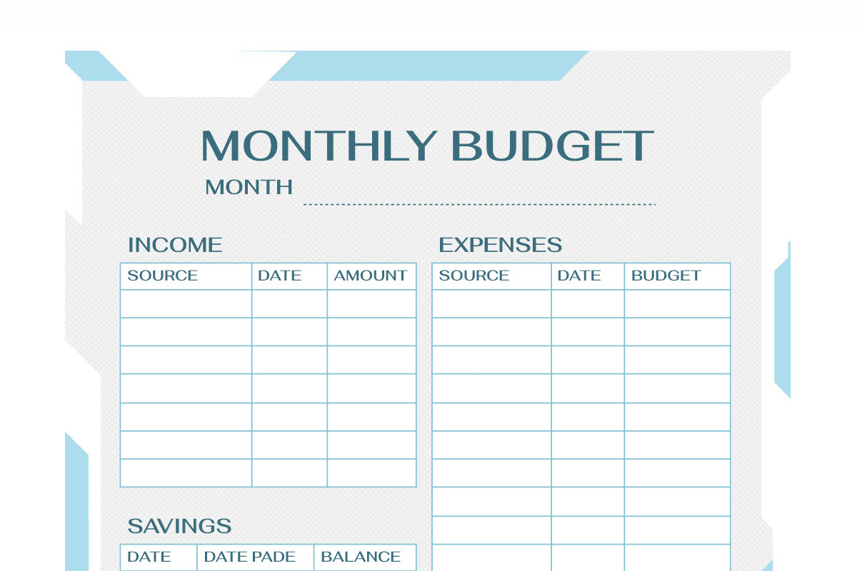 sample good budget template