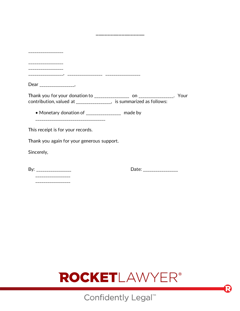 sample sponsorship receipt template