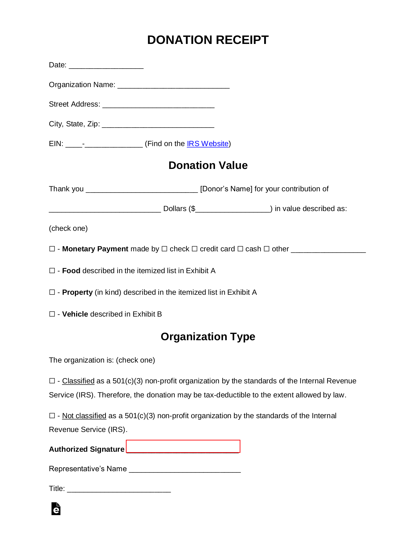 sample sponsorship receipt template